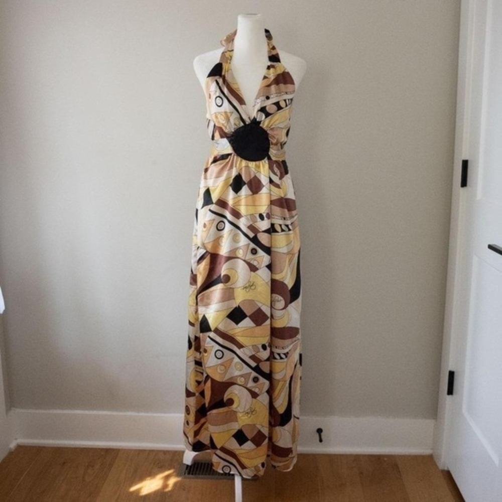 Vintage Y2K Baby Phat Satin Halter Dress Size 9